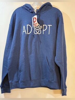 Adopt Hoodie Adult Unisex Sz Large NWT.